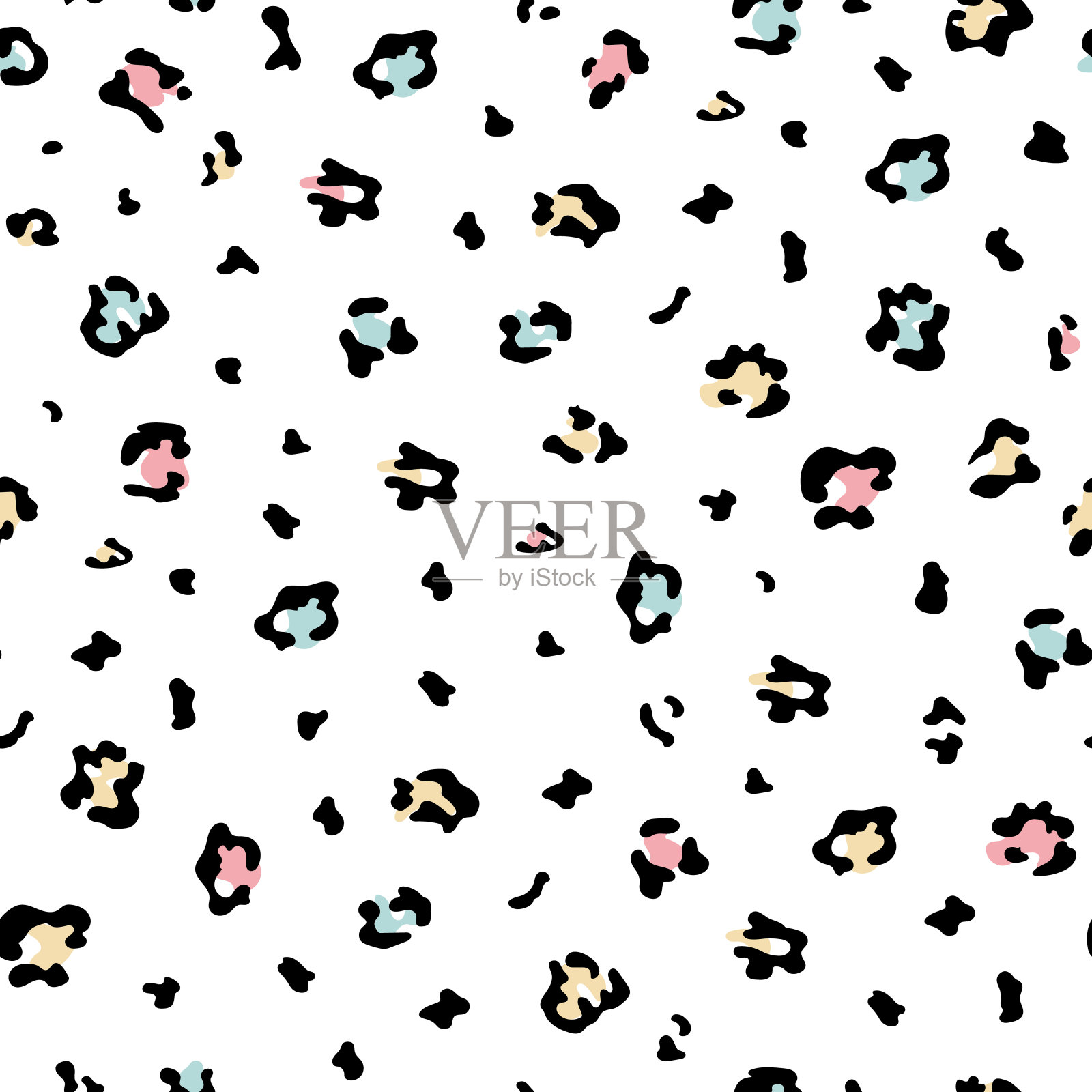 无缝豹纹印花插画图片素材