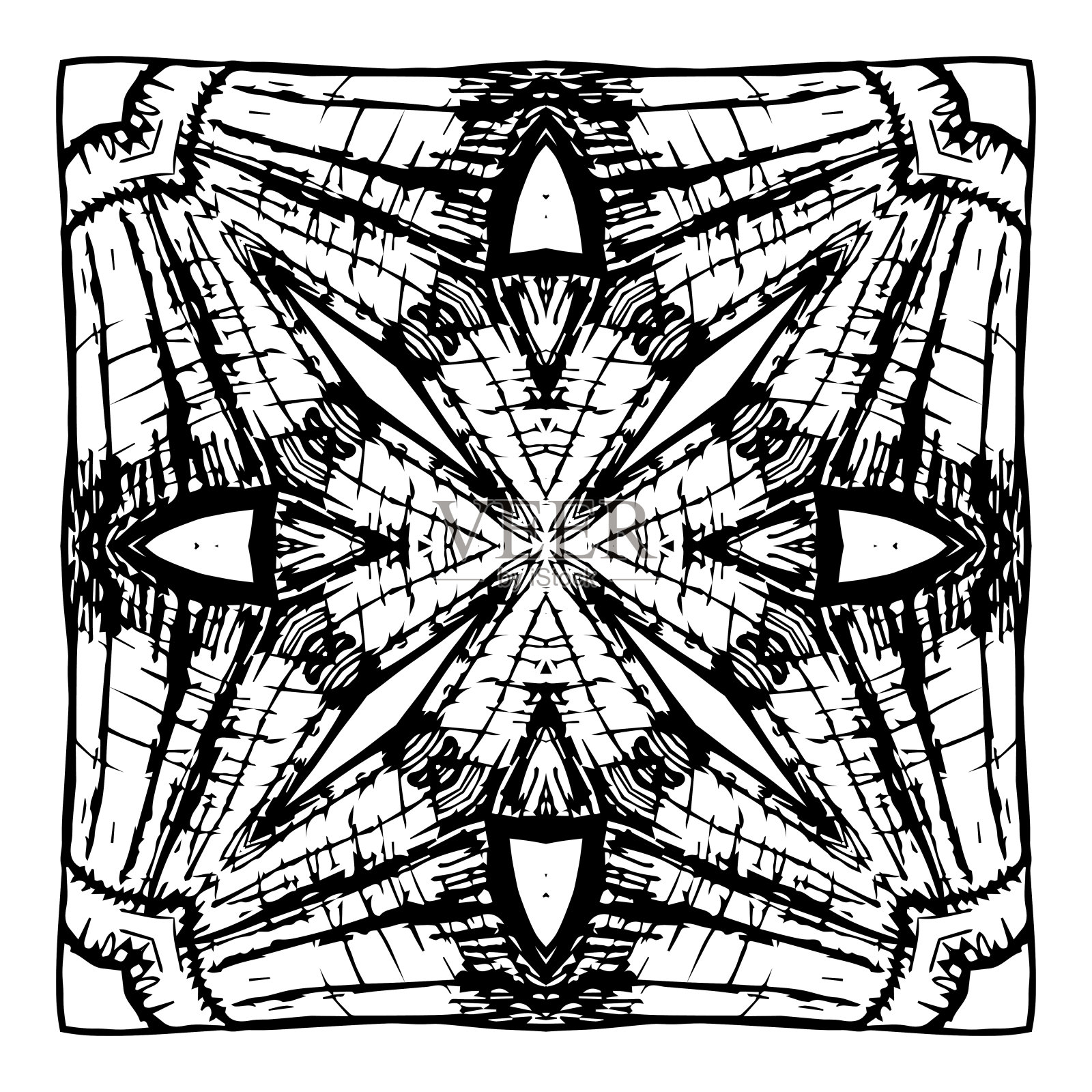 模式。矢量插图装饰黑色和白色。放松。——向量。矢量图插画图片素材