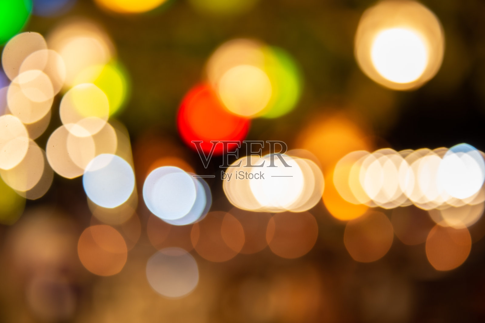 美丽的散景灯在晚上照片摄影图片