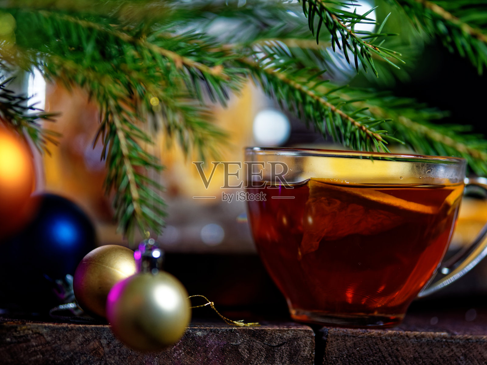 圣诞节茶几照片摄影图片