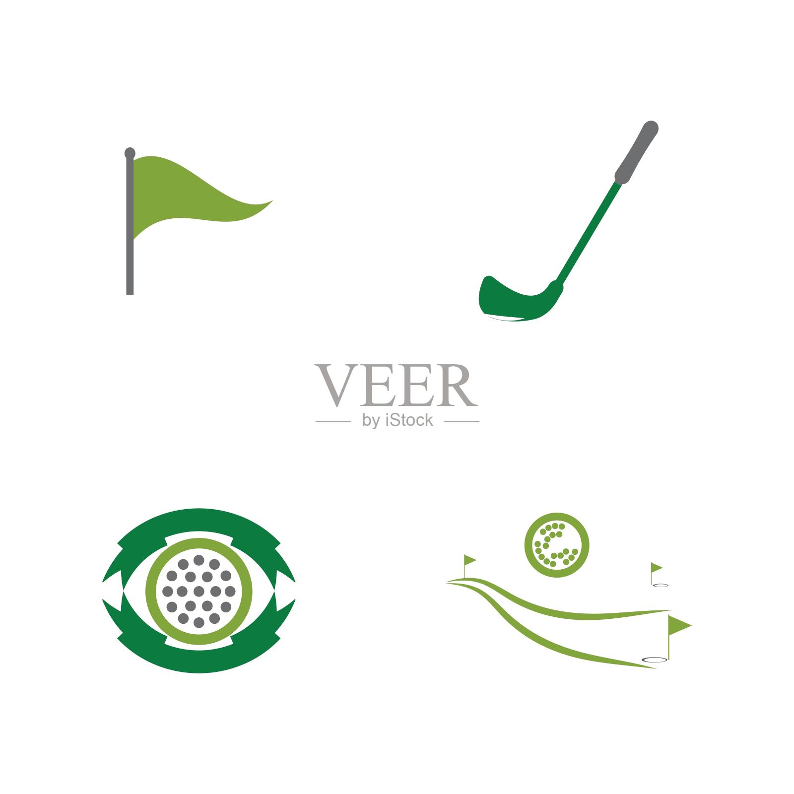 高尔夫图标矢量插图设计插画图片素材