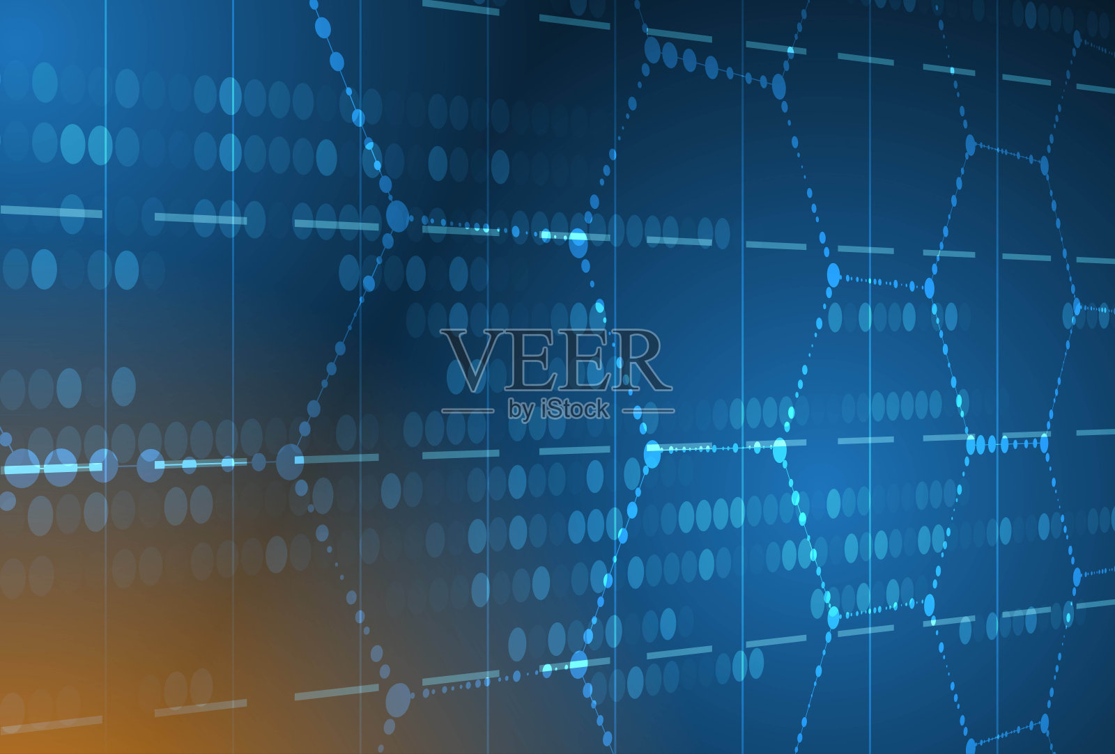 DNA和医学技术背景。未来分子结构呈现插画图片素材