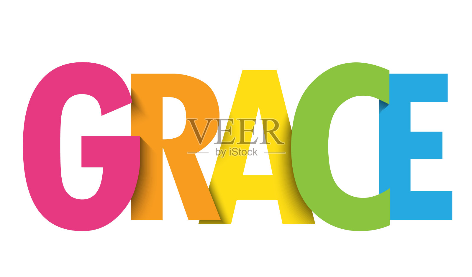 GRACE矢量排版横幅插画图片素材