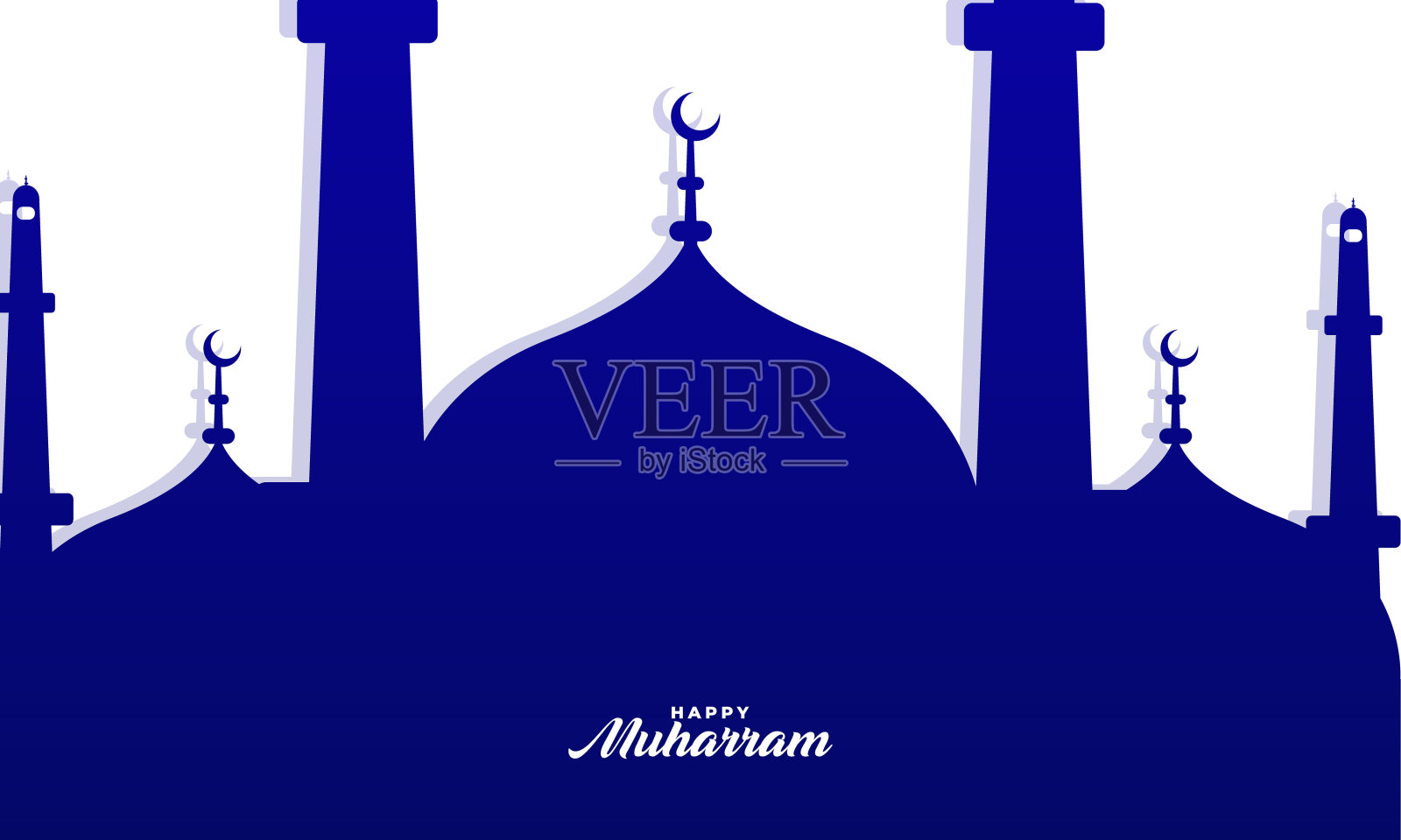 穆哈兰和伊斯兰新年祝福Vector设计模板素材