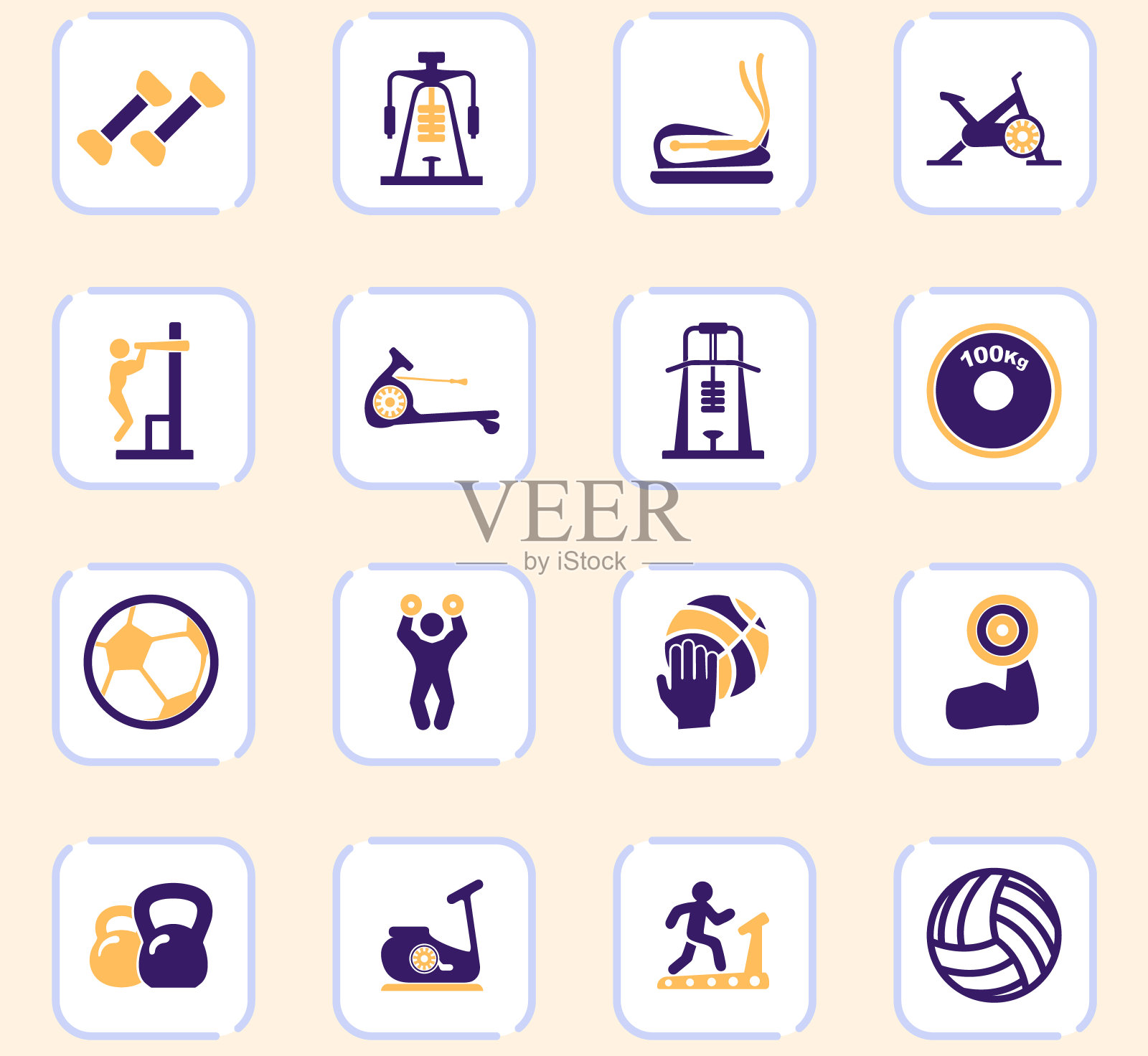 运动器材图标集图标素材