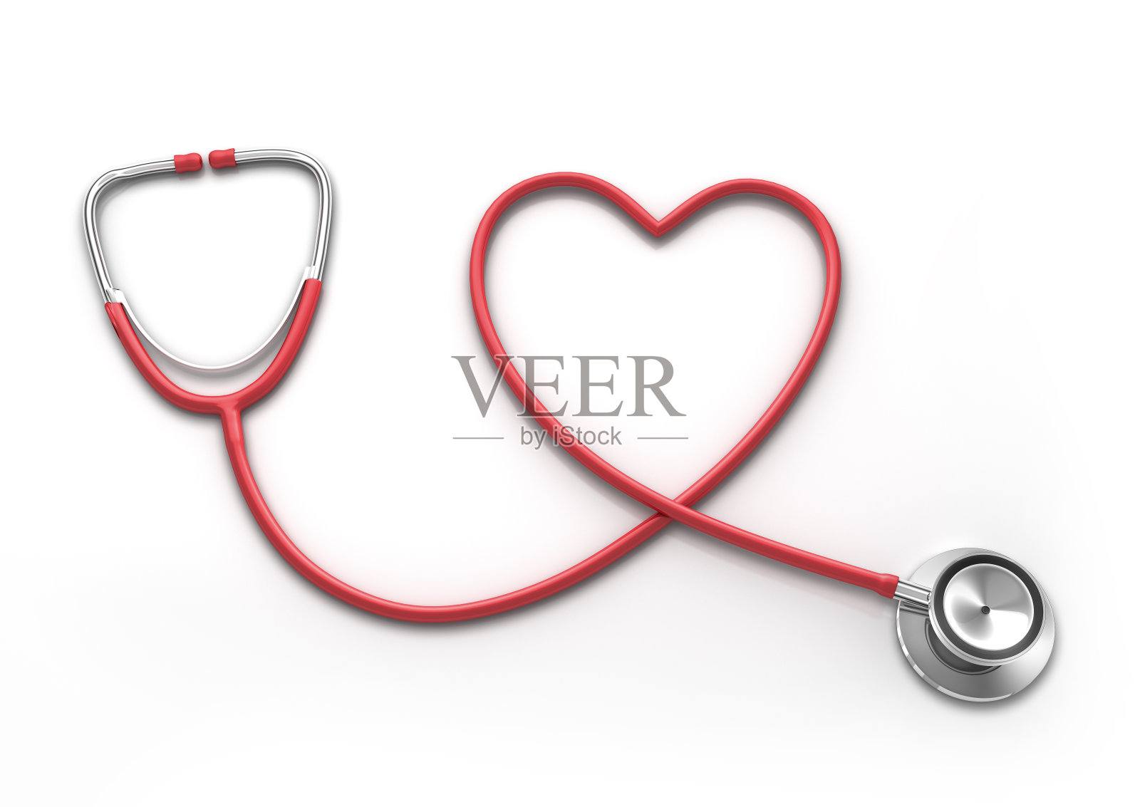 心脏形状的听诊器照片摄影图片