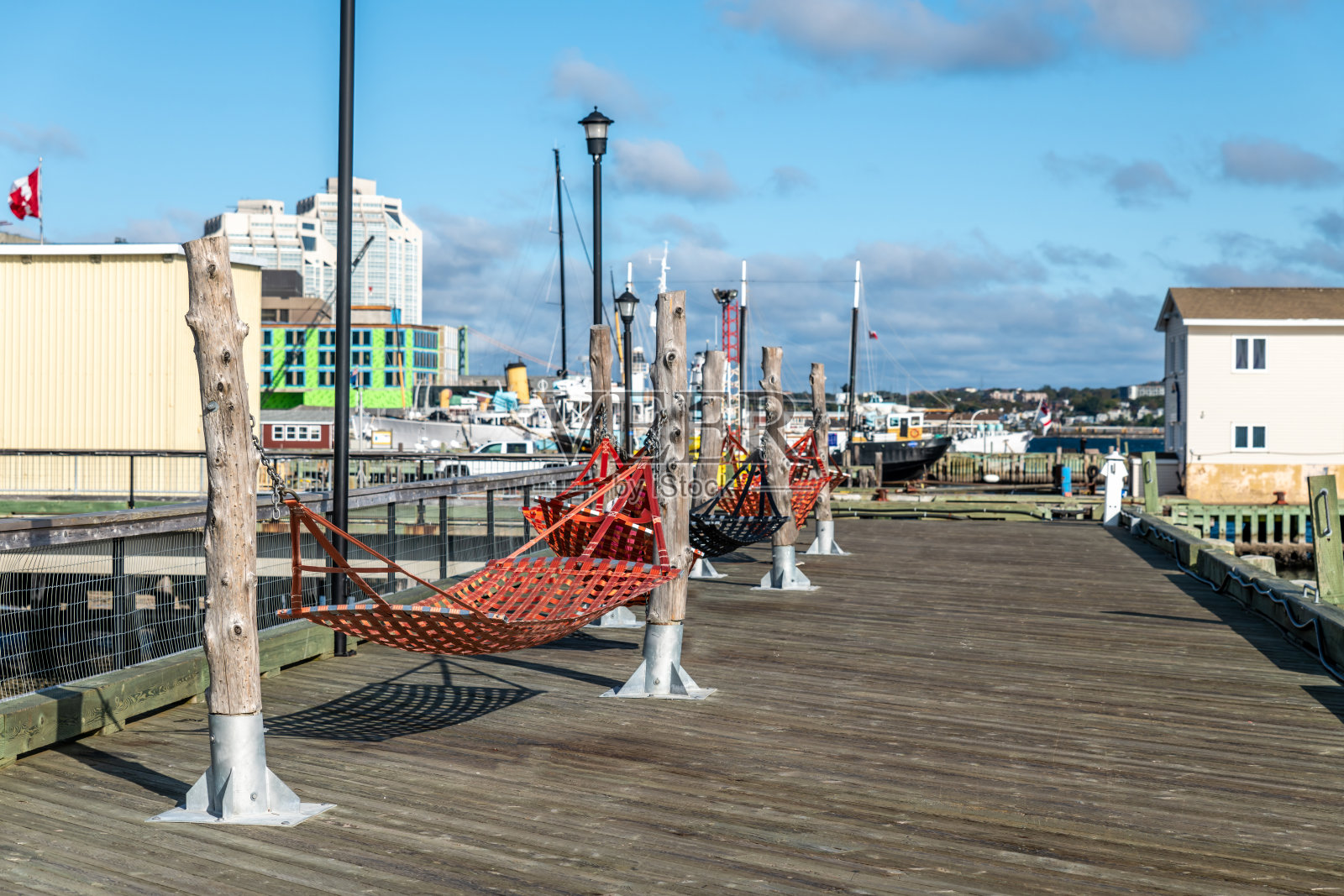 加拿大哈利法克斯海滨的吊床照片摄影图片