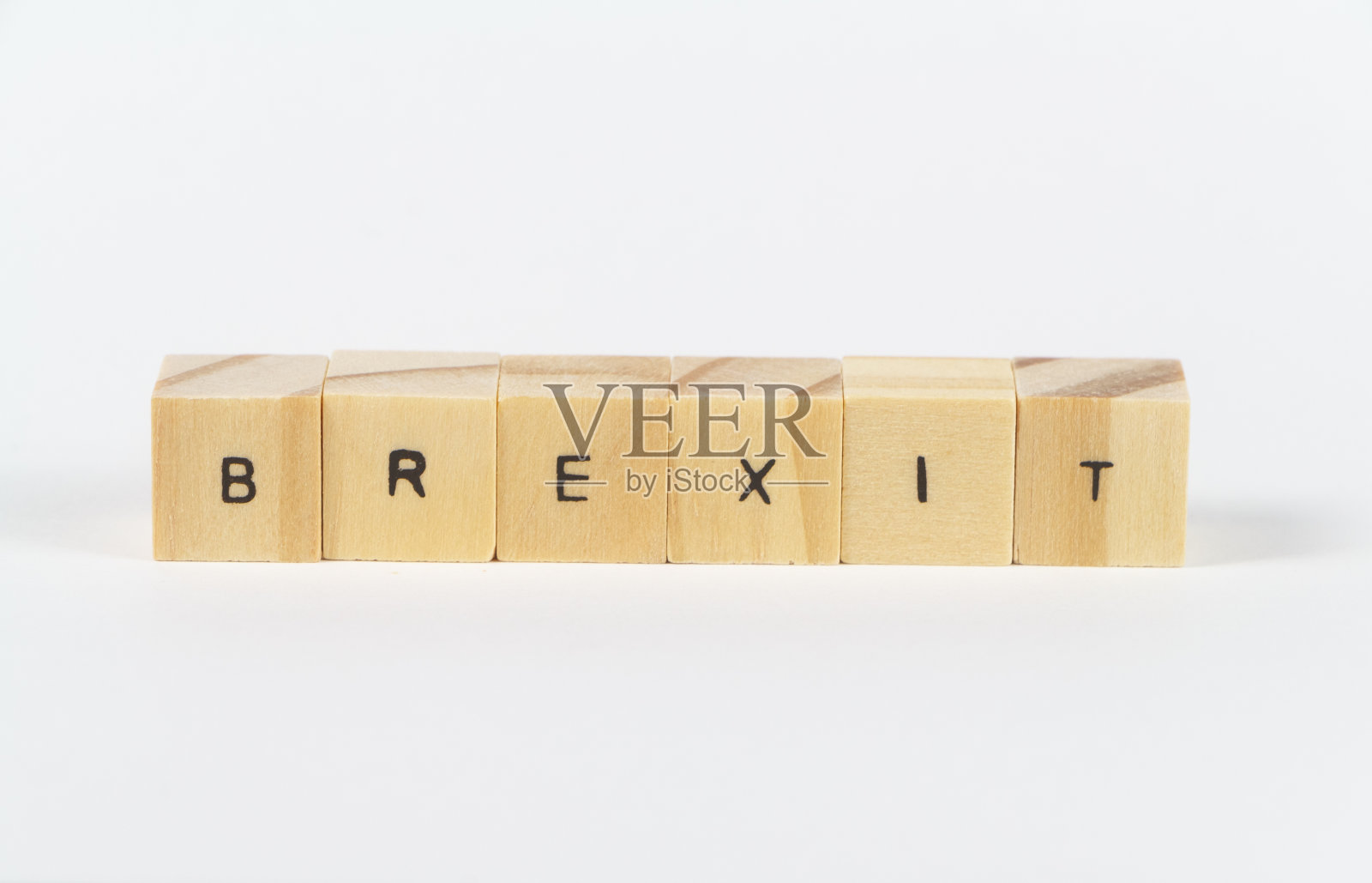 用木方书写的英国脱欧照片摄影图片