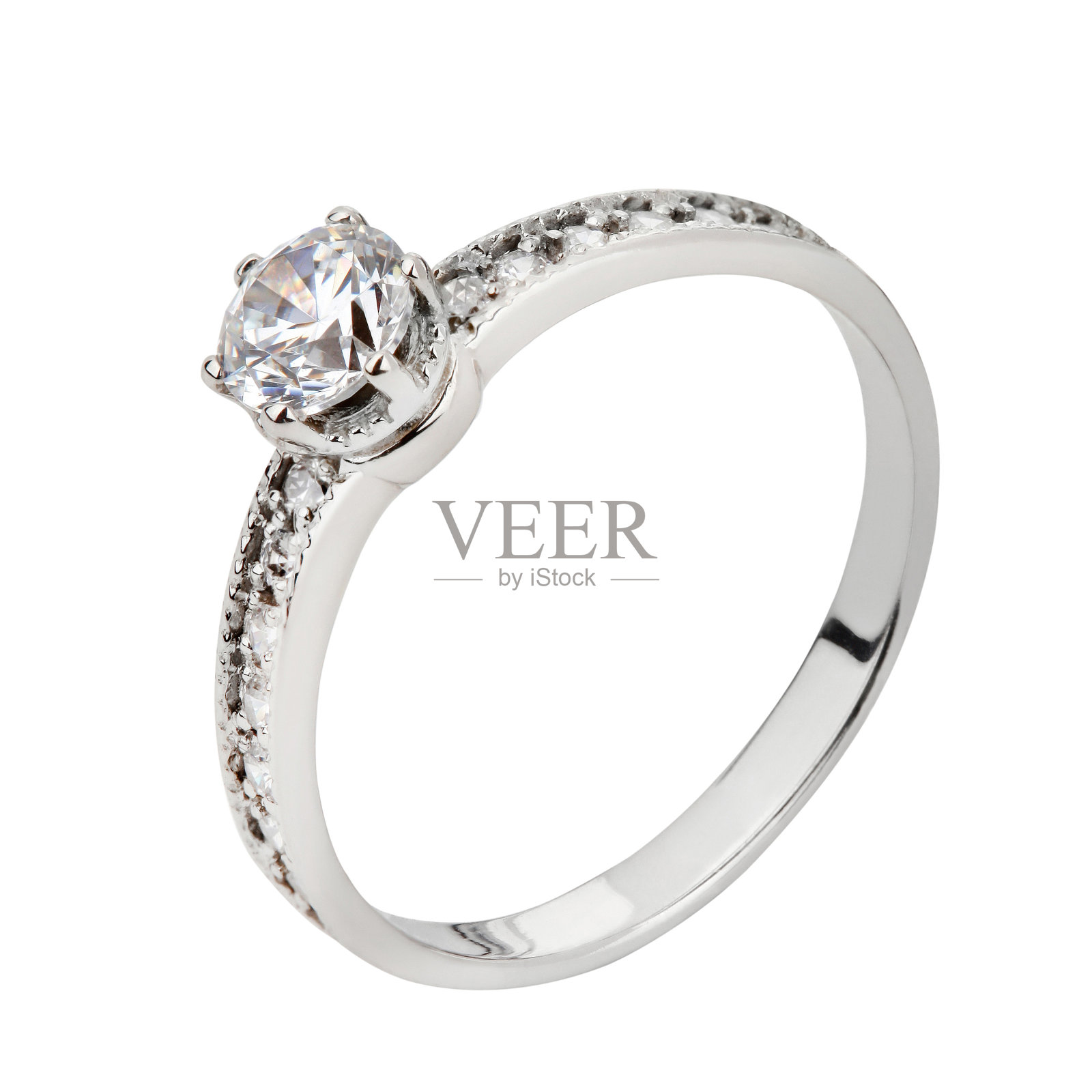 白金戒指与钻石照片摄影图片