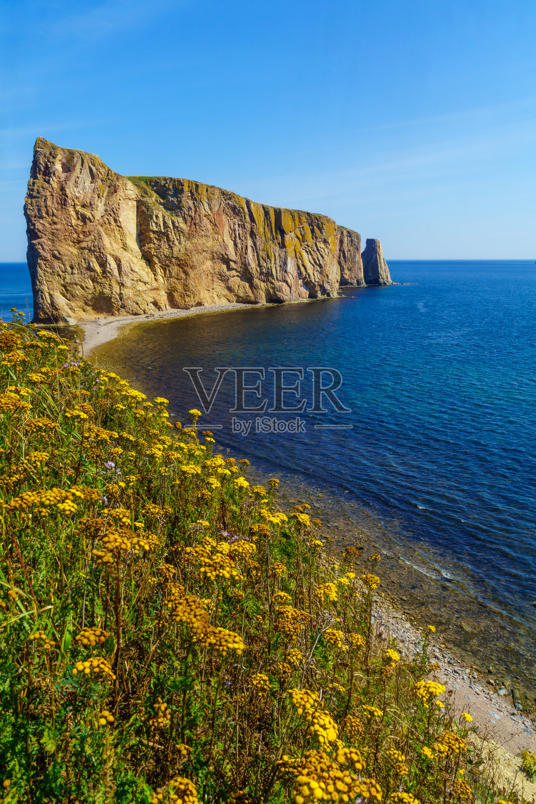 加斯皮半岛的顶端,佩尔塞岩照片摄影图片