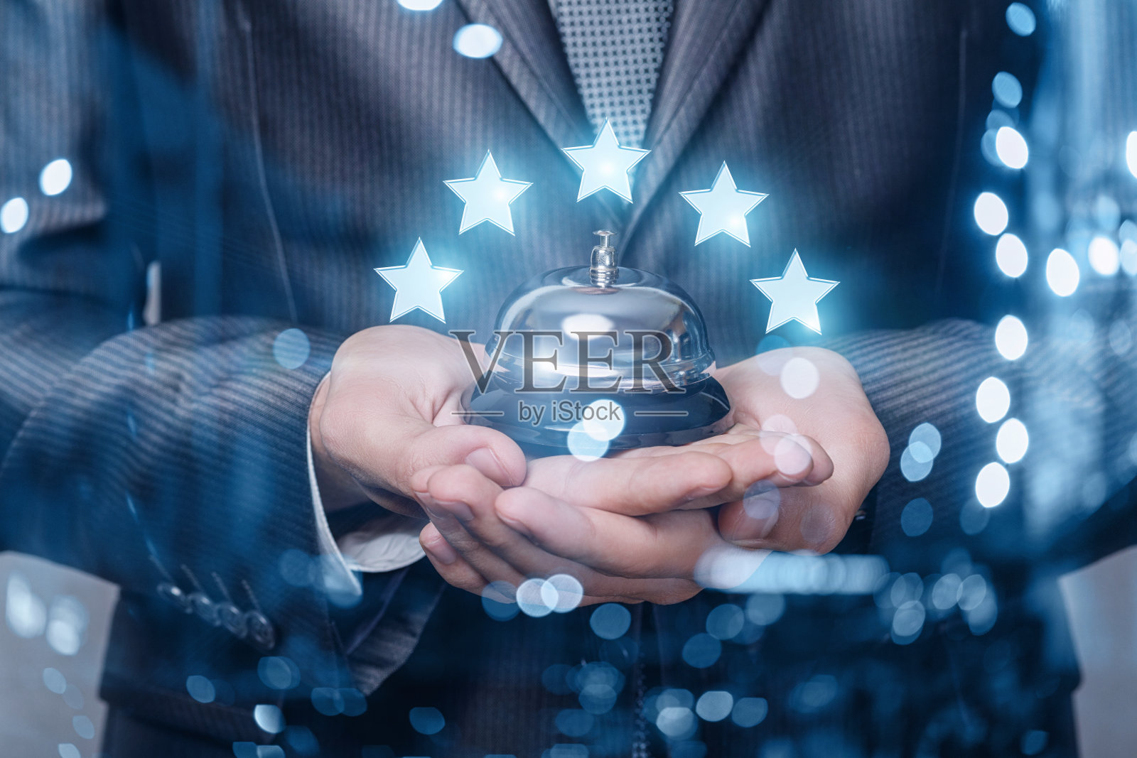 五星级客户服务理念。照片摄影图片