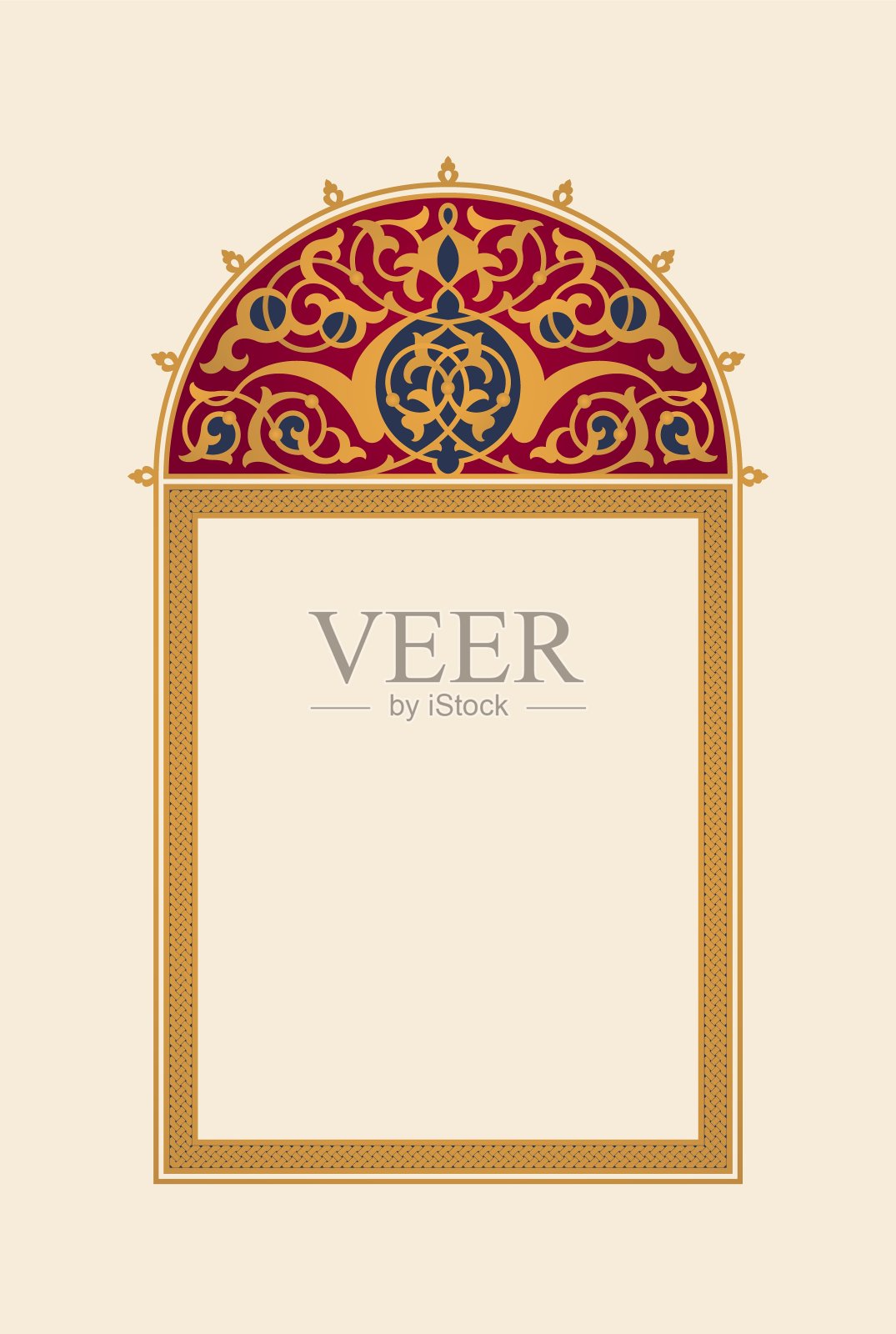 传统阿拉伯花卉模板。插画图片素材