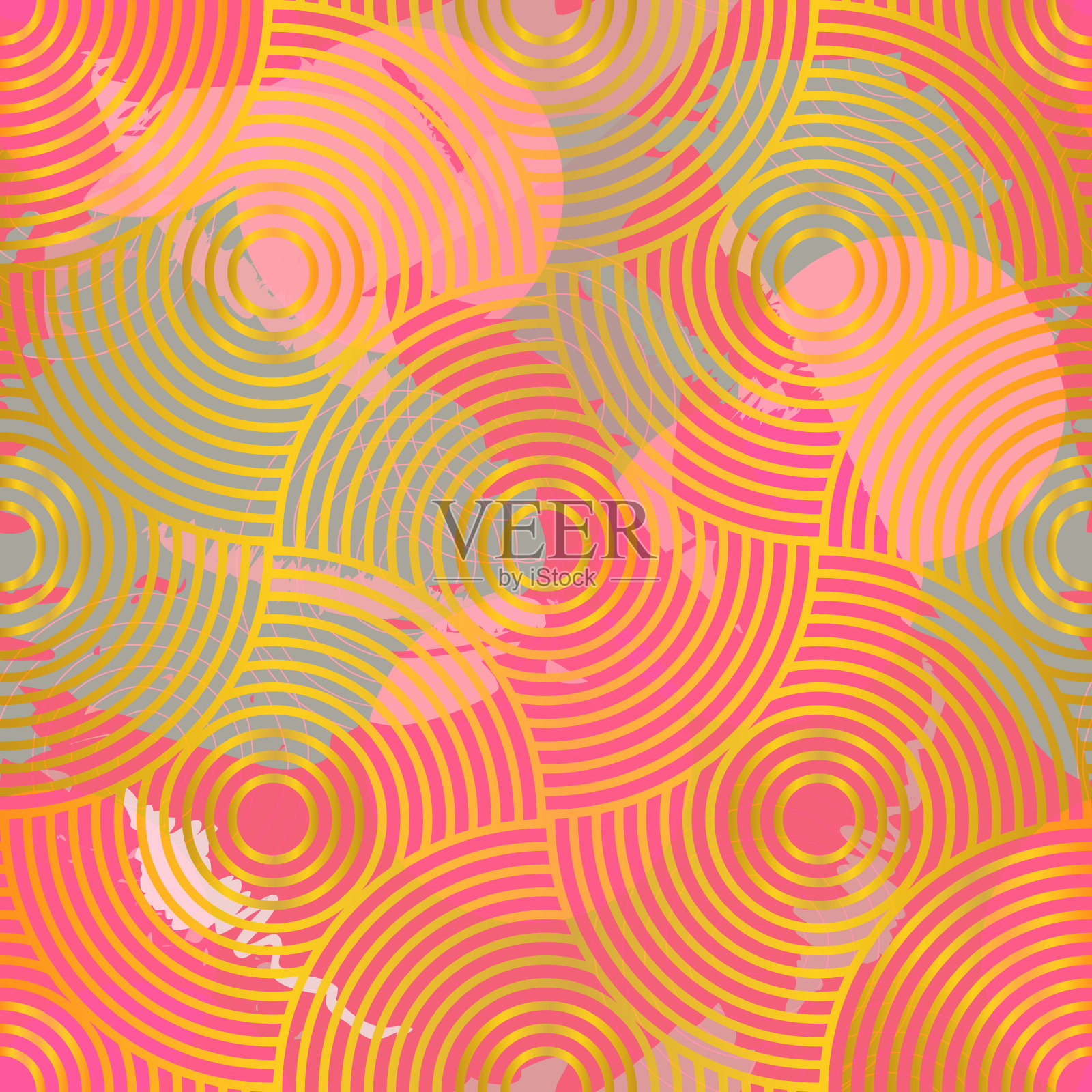 亚洲彩色抽象矢量无缝图案。插画图片素材