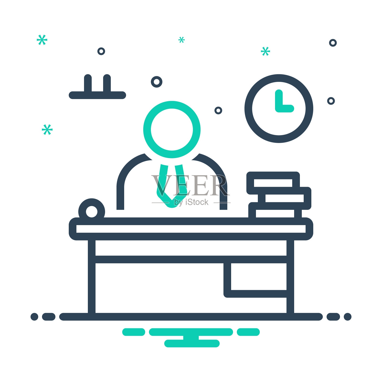 工作场所工作插画图片素材