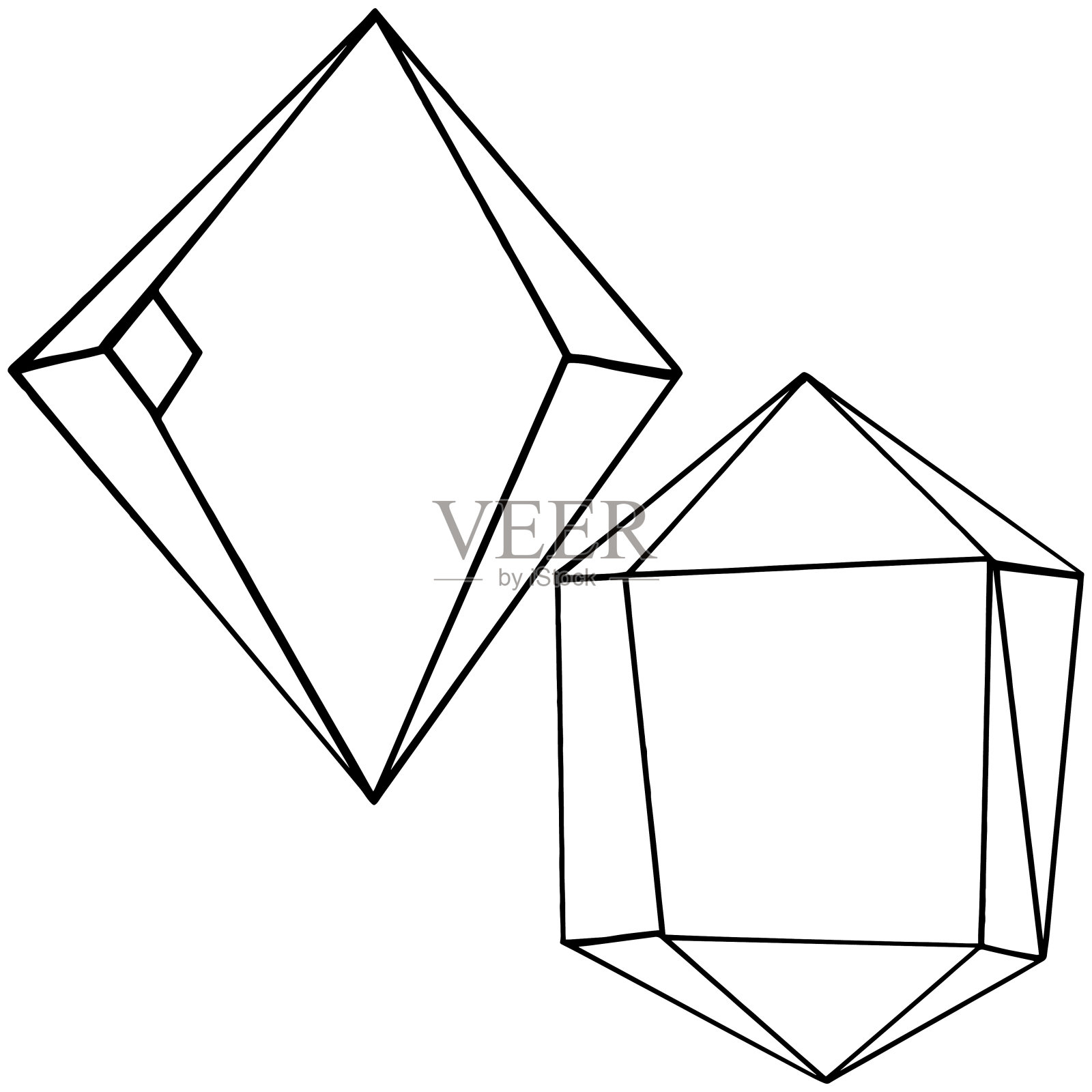 向量的几何形式。孤立的插画元素。马赛克的形状。插画图片素材