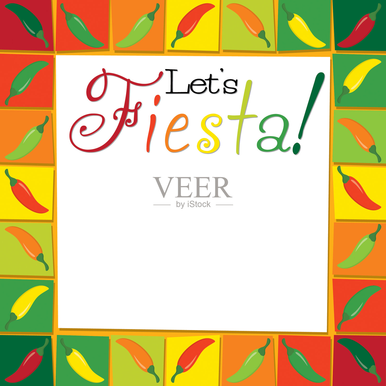 时髦的五月节卡片在矢量格式。插画图片素材