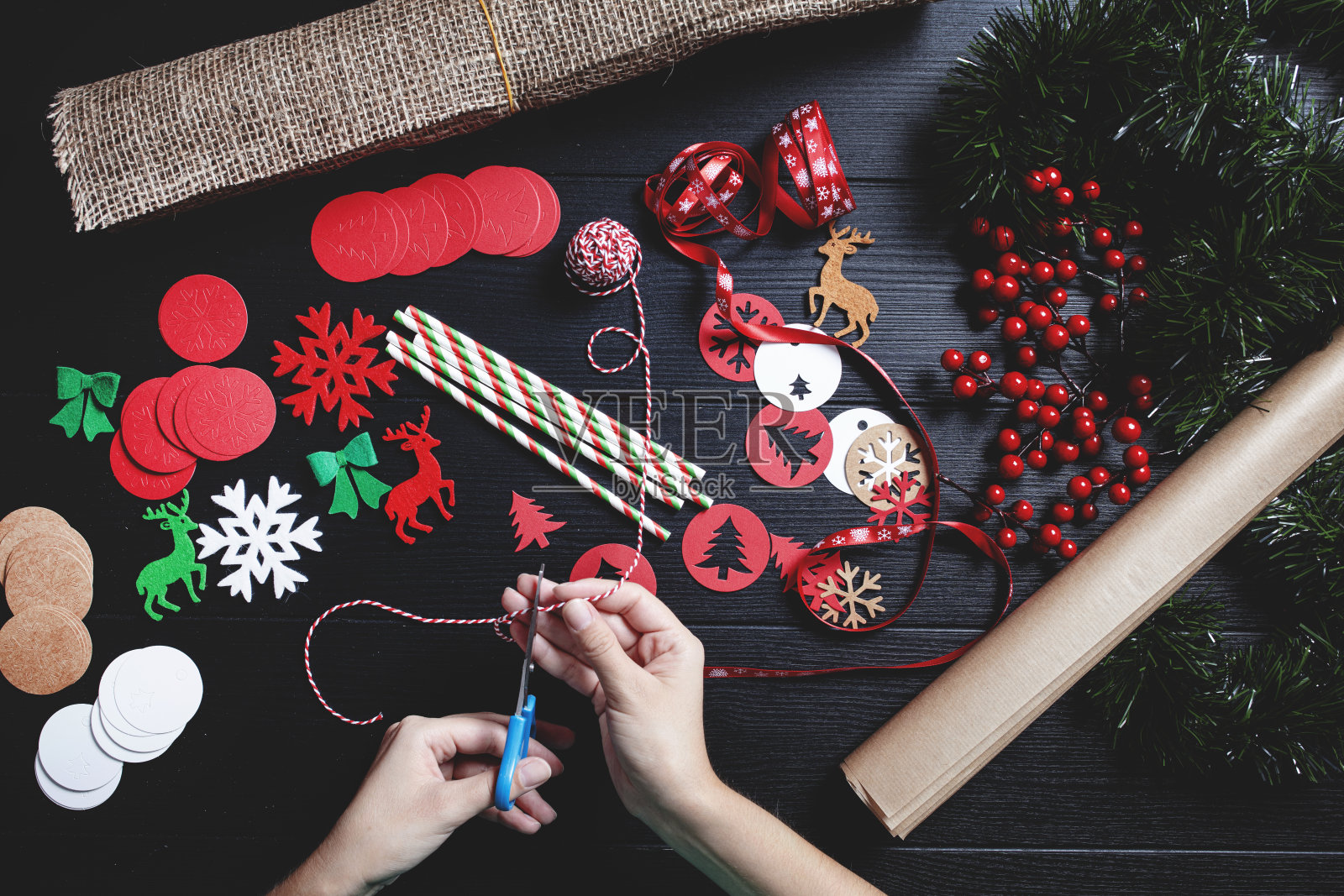 创意圣诞装饰准备照片摄影图片