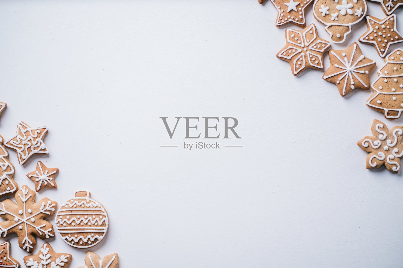 用姜饼做圣诞背景照片摄影图片