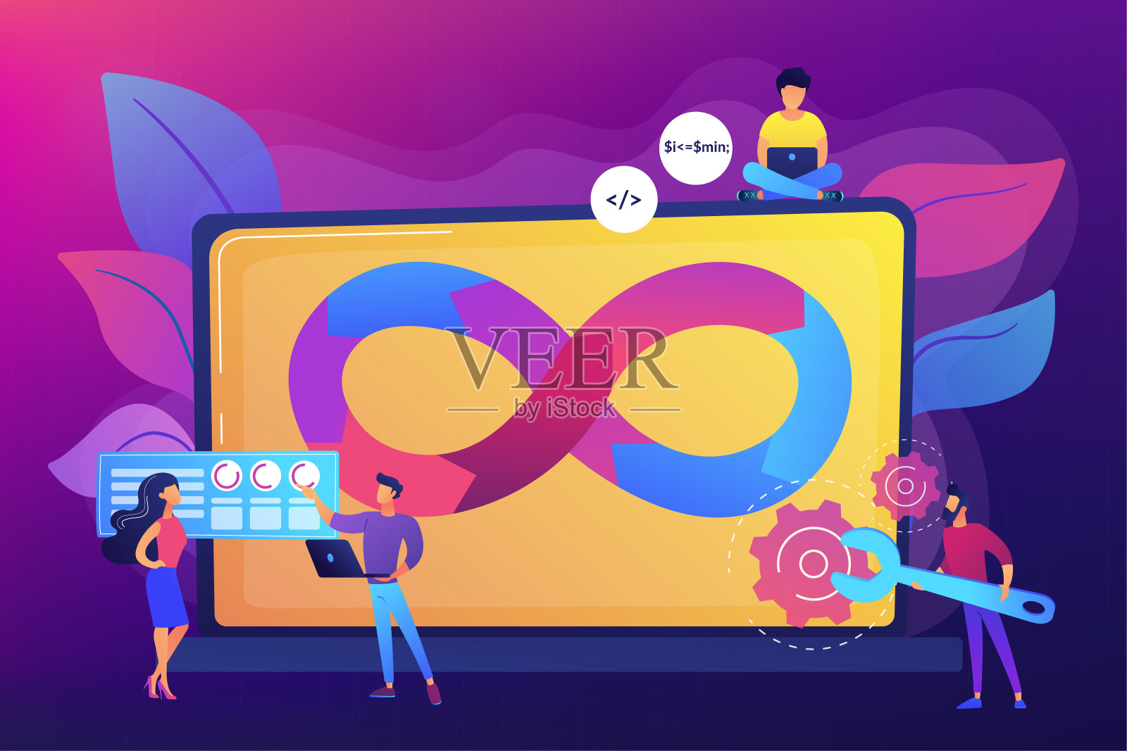 IT工程概念矢量图插画图片素材