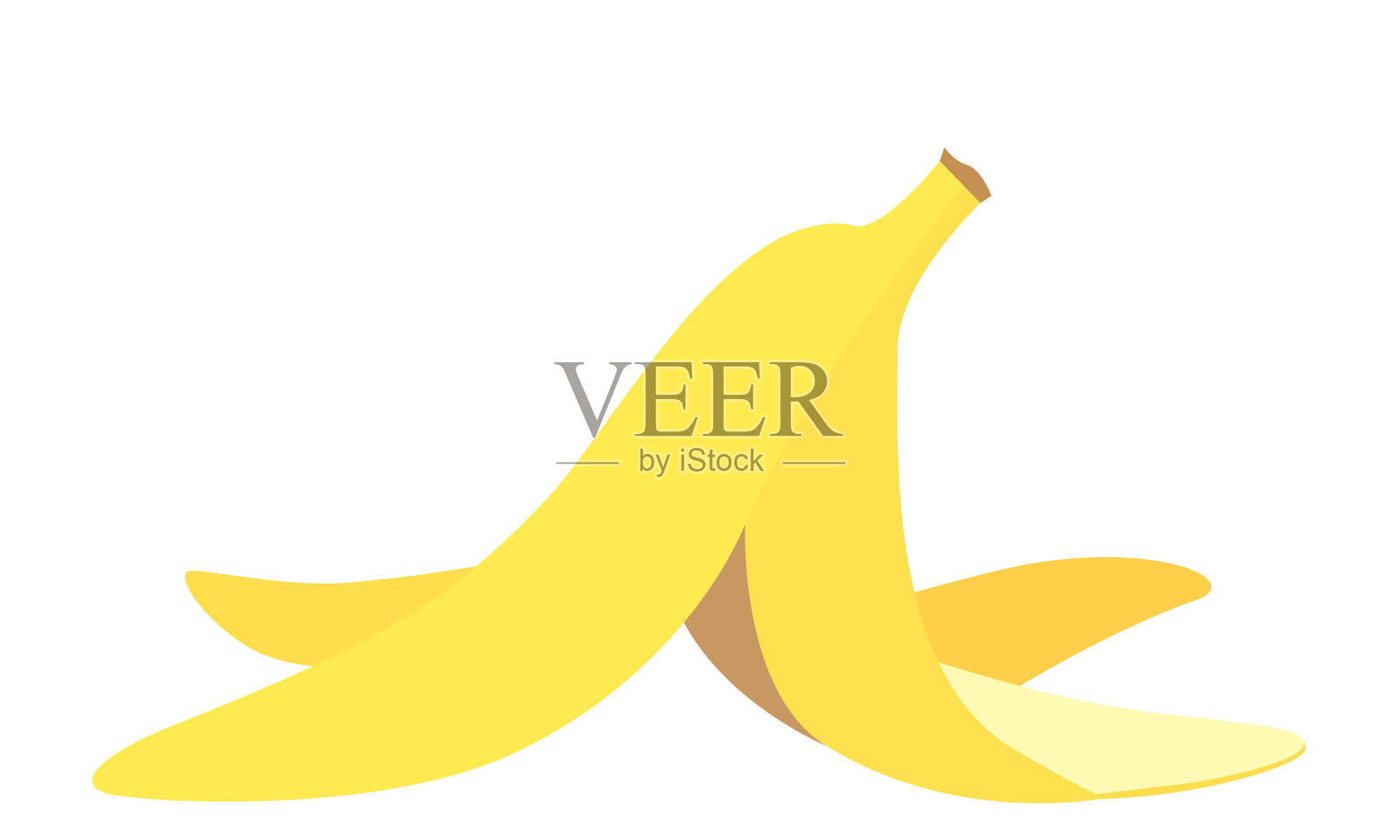 香蕉皮孤立在白色背景插画图片素材