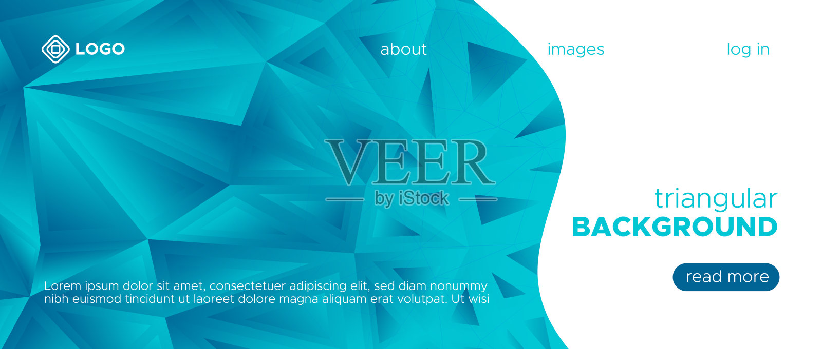 平面多边形的背景。梯度技术插画图片素材