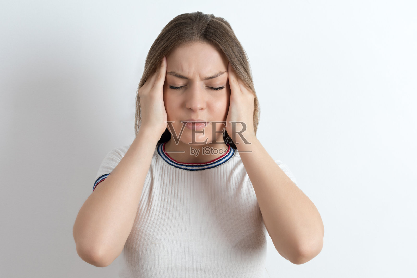 头疼照片摄影图片