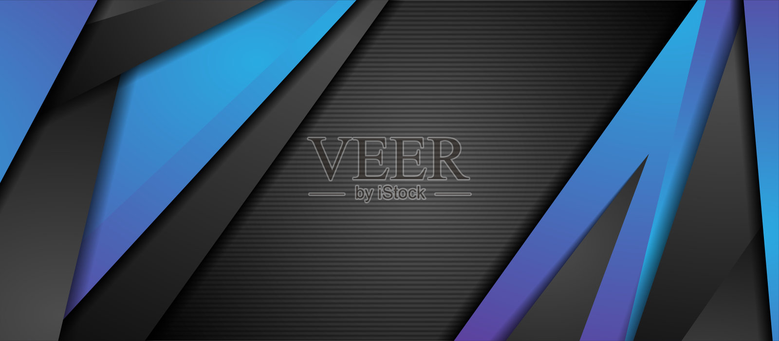 黑色和蓝色科技公司的几何背景插画图片素材