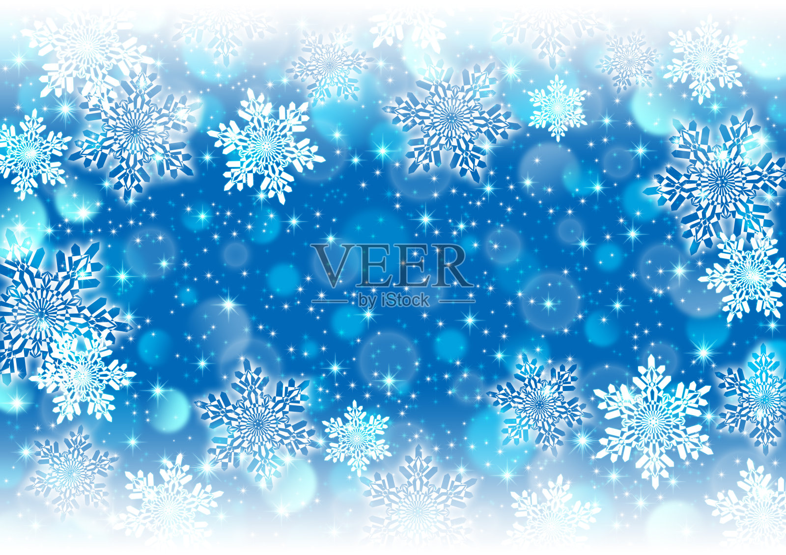 雪花的背景插画图片素材