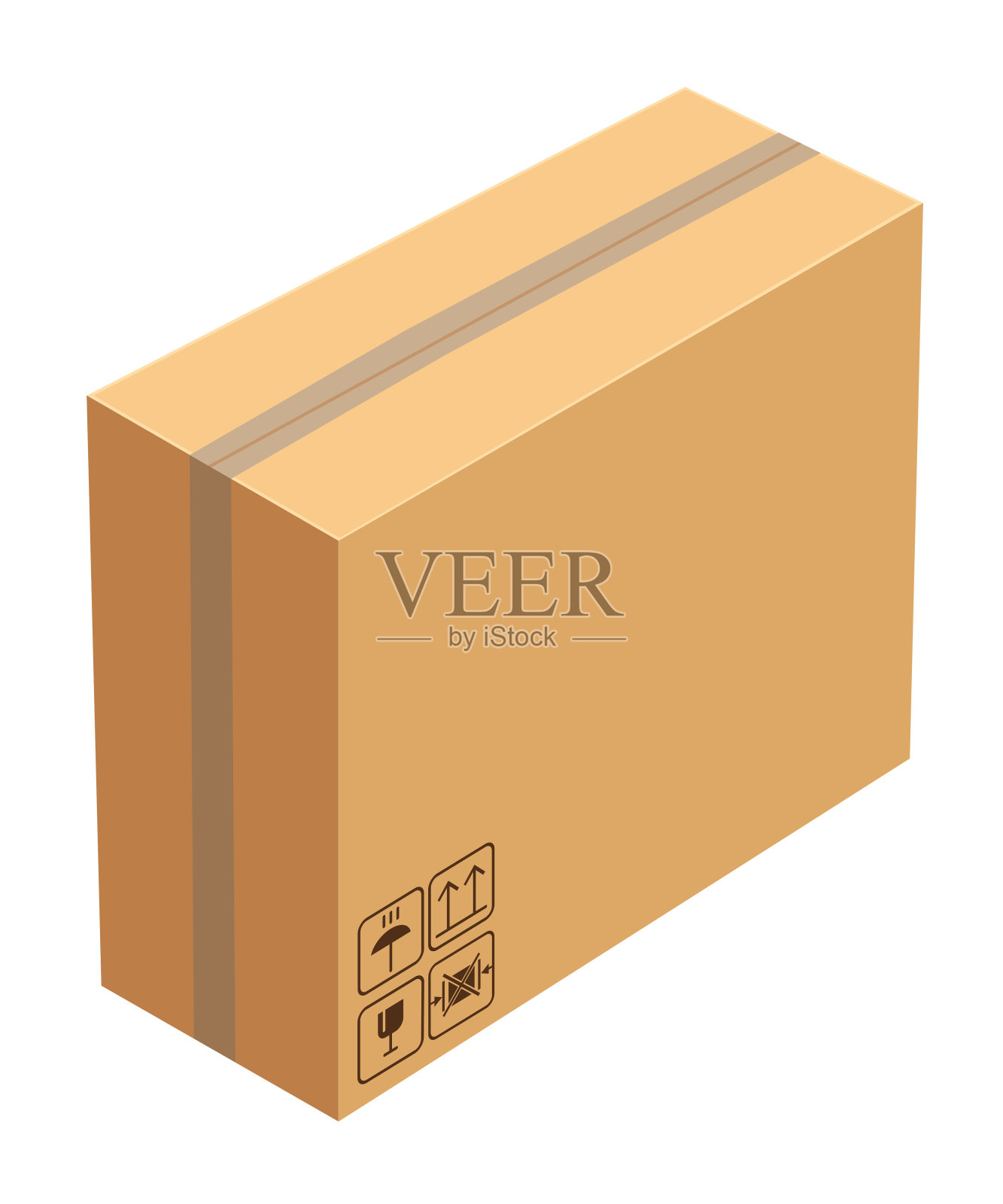 纸板盒插画图片素材