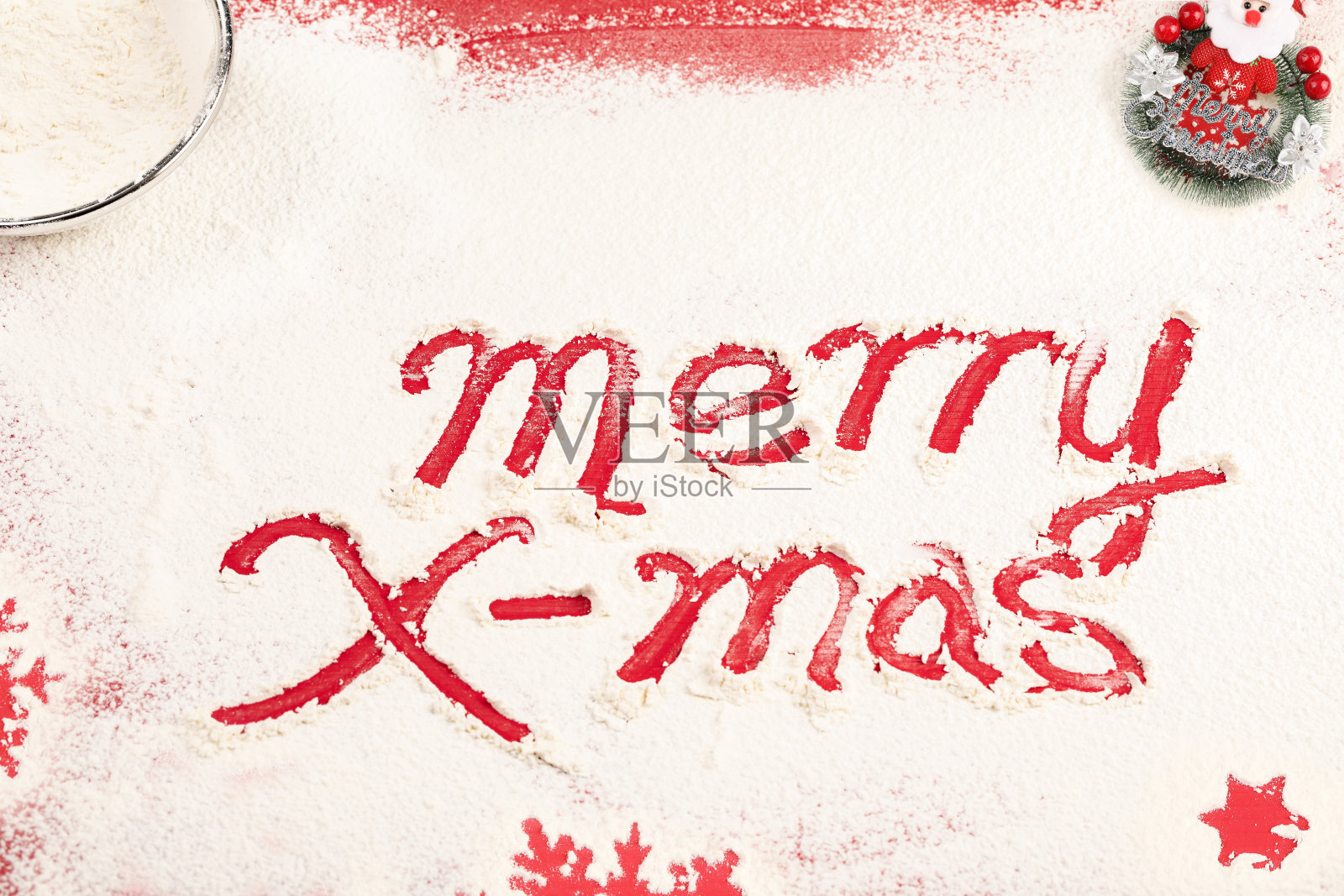 面粉圣诞背景照片摄影图片