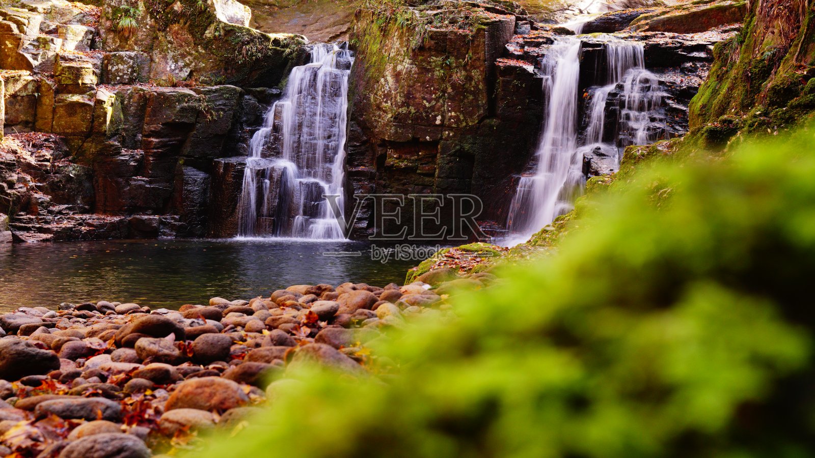 Akame 48瀑布,秋季,三重,日本照片摄影图片