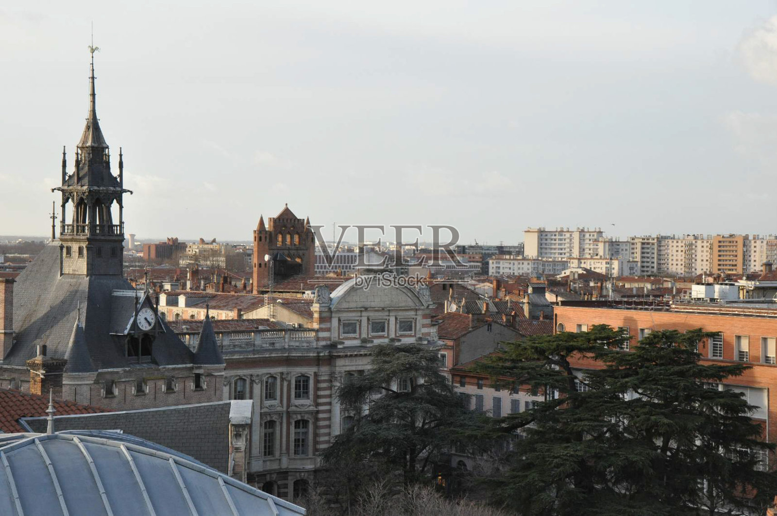 图卢兹天际线照片摄影图片