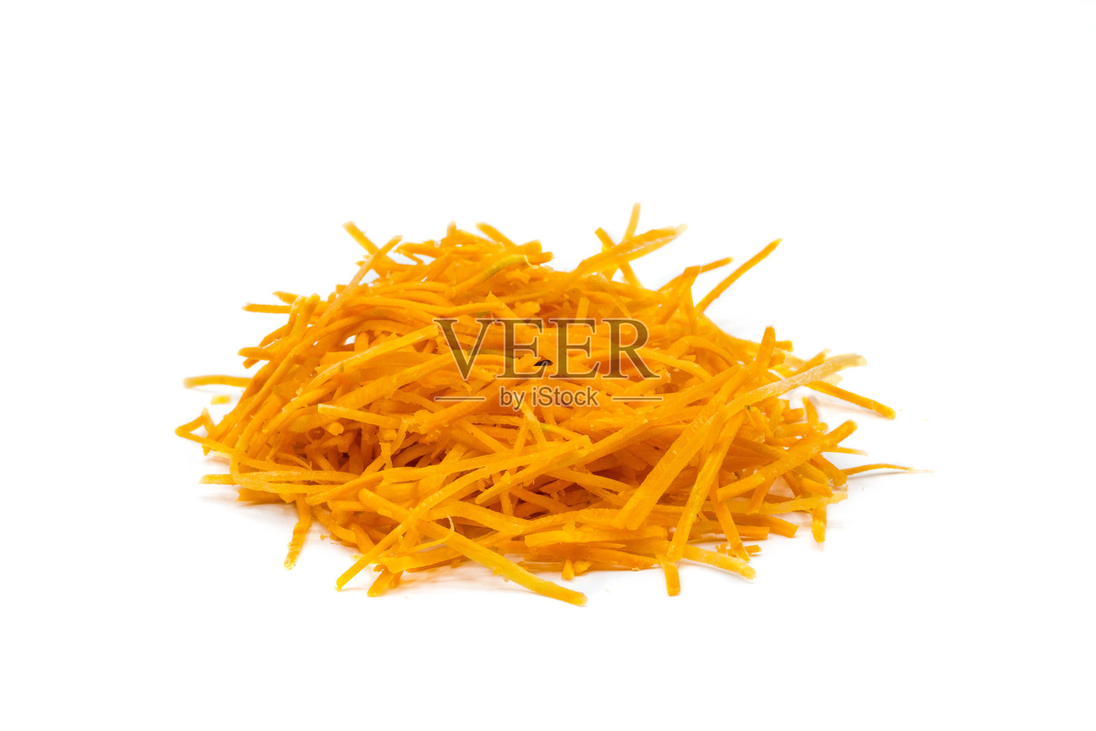 胡萝卜条生食物孤立在白色背景照片摄影图片