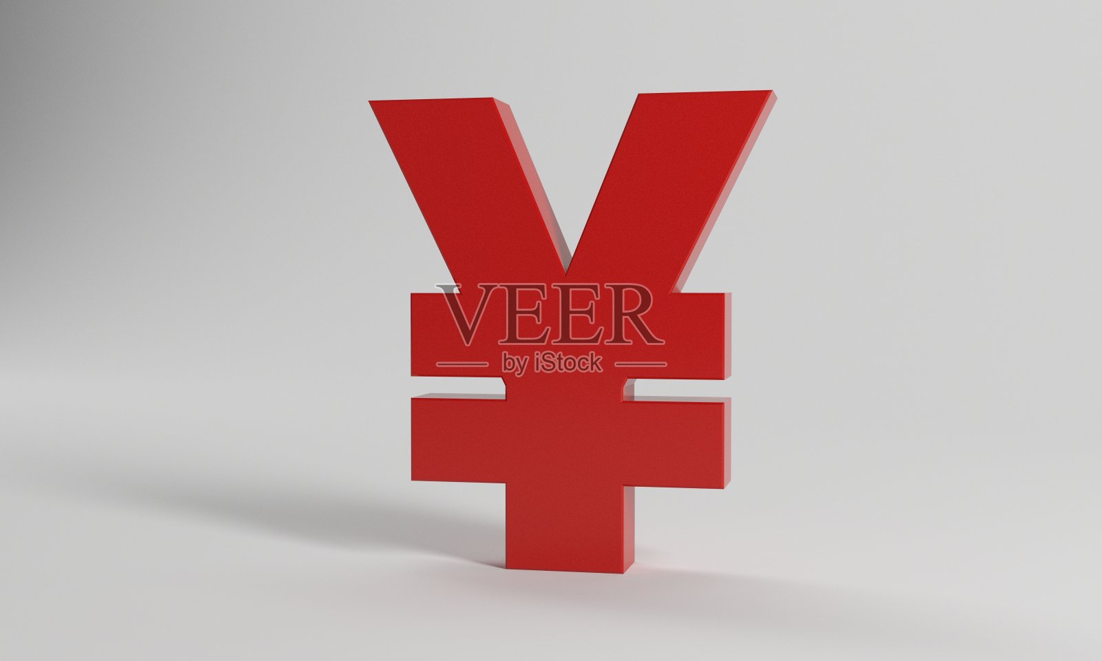 人民币符号在灰色背景上的3D渲染照片摄影图片