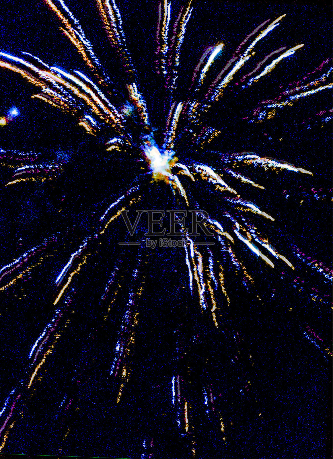 多色烟火火箭爆炸照片摄影图片