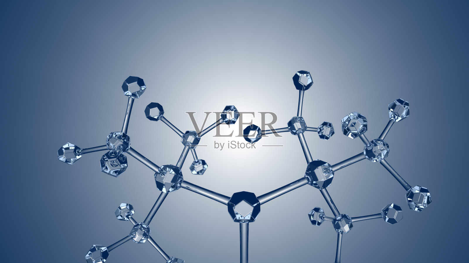 微晶分子模型钻石六边形分子结构照片摄影图片