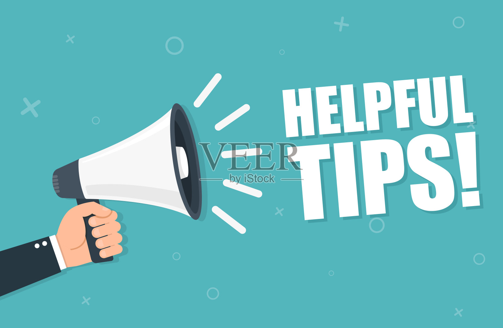 手持扩音器-有用的提示插画图片素材