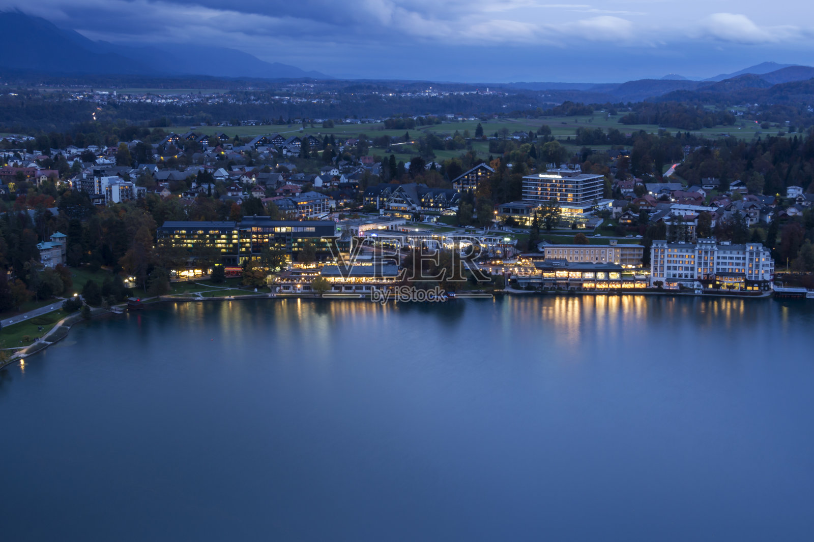 斯洛文尼亚。布莱德的著名建筑和地方照片摄影图片