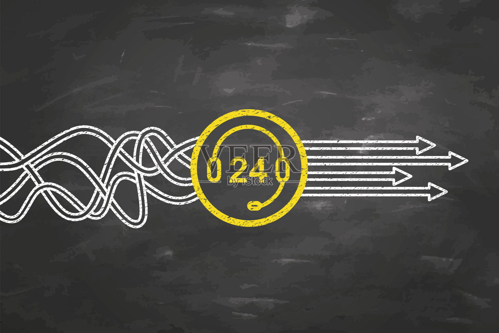 联系我们解决方案概念与电话在黑板上的背景插画图片素材