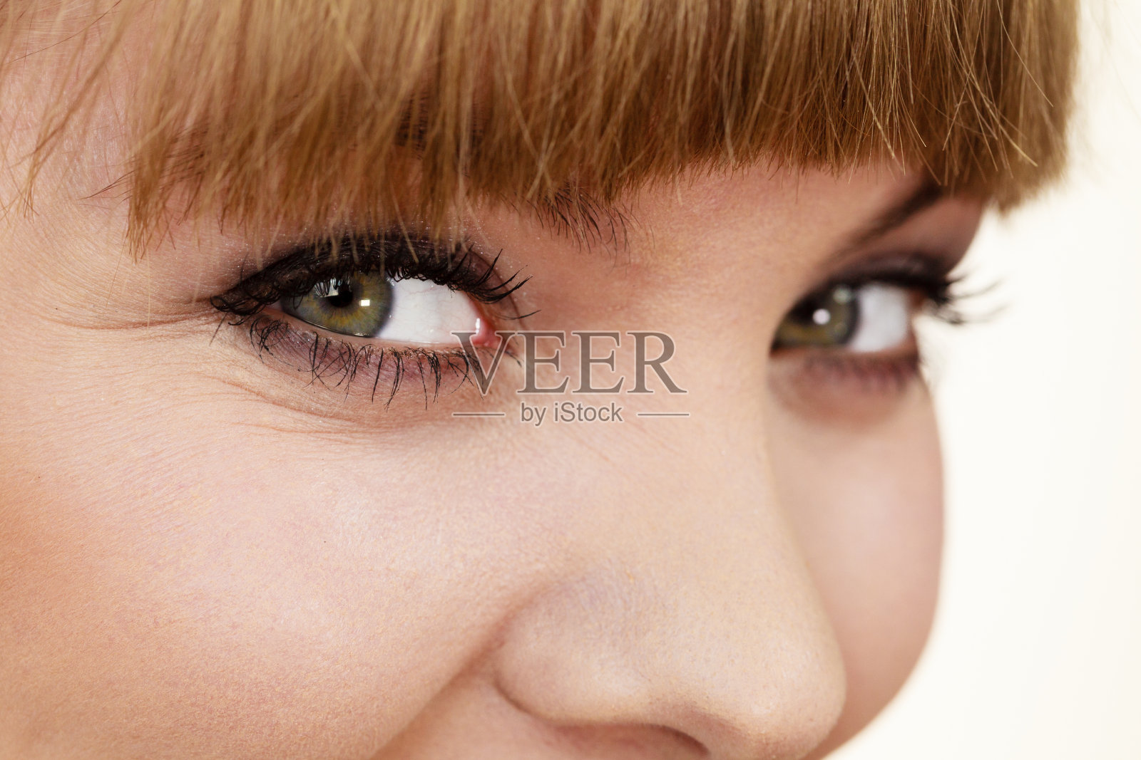 迷人的女孩美丽的眼睛特写照片摄影图片