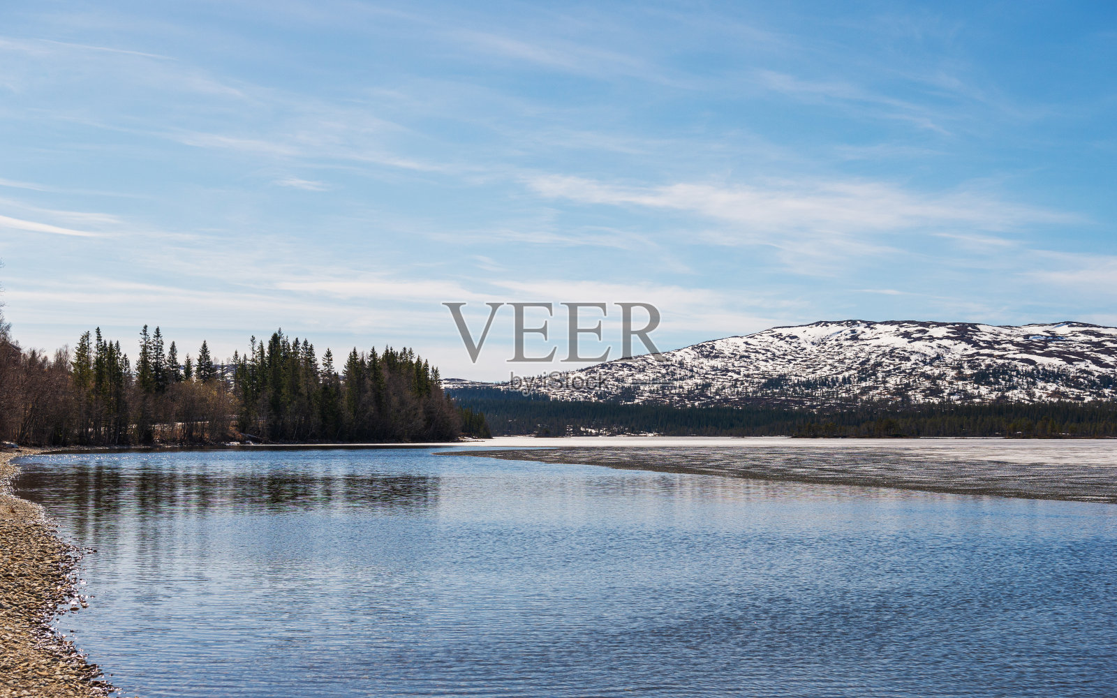 从特隆赫姆到挪威福斯克途中的自然风景照片摄影图片