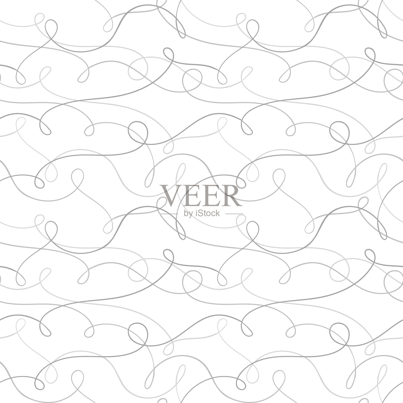 美丽的单色、白色和灰色抽象无缝图案,适用于节日贺卡和邀请函设计插画图片素材