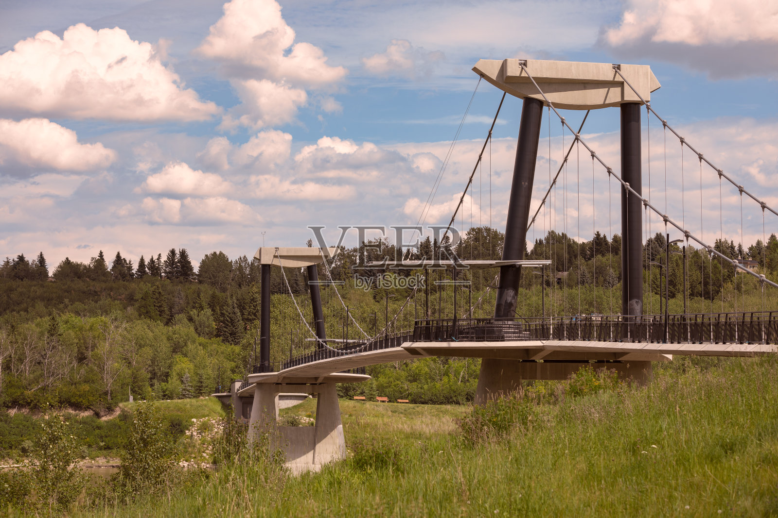 埃德蒙顿人行桥堡照片摄影图片
