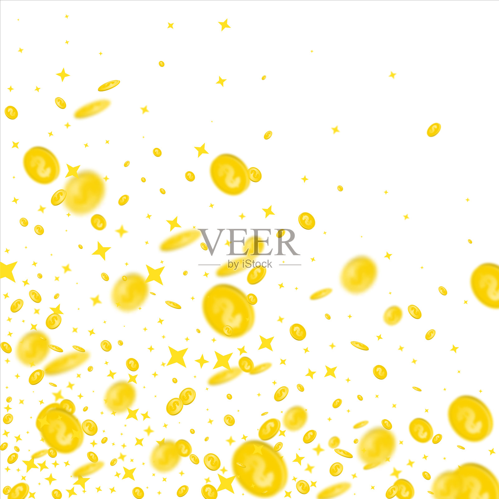 钱堆栈。一百美元。货币贬值孤立,美国钞票。插画图片素材