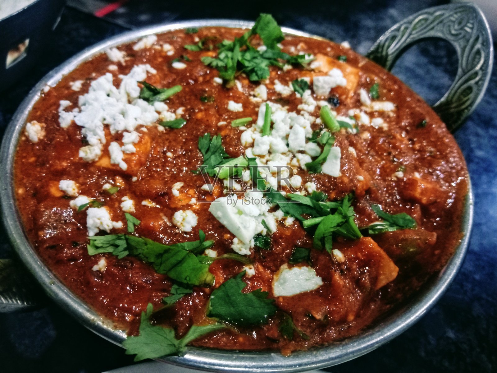 卡达伊帕内尔印度菜照片摄影图片