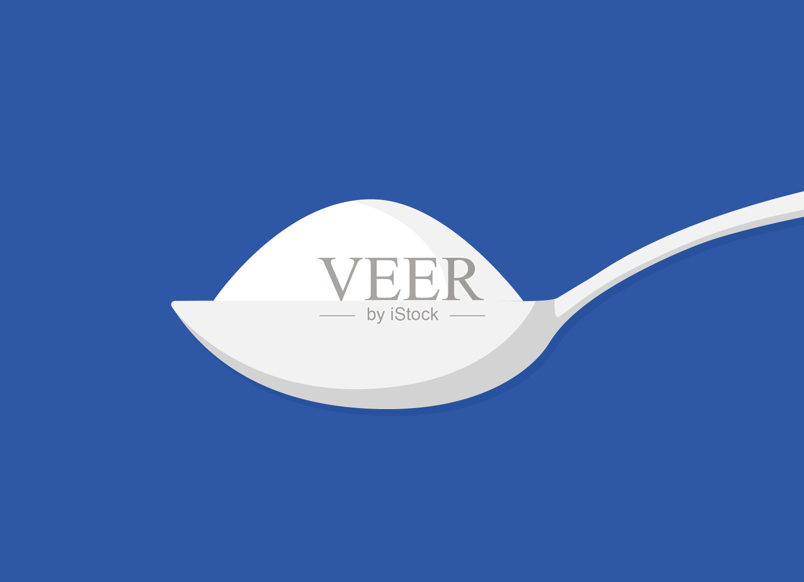 勺子与糖,盐,面粉或其他成分图标插画图片素材