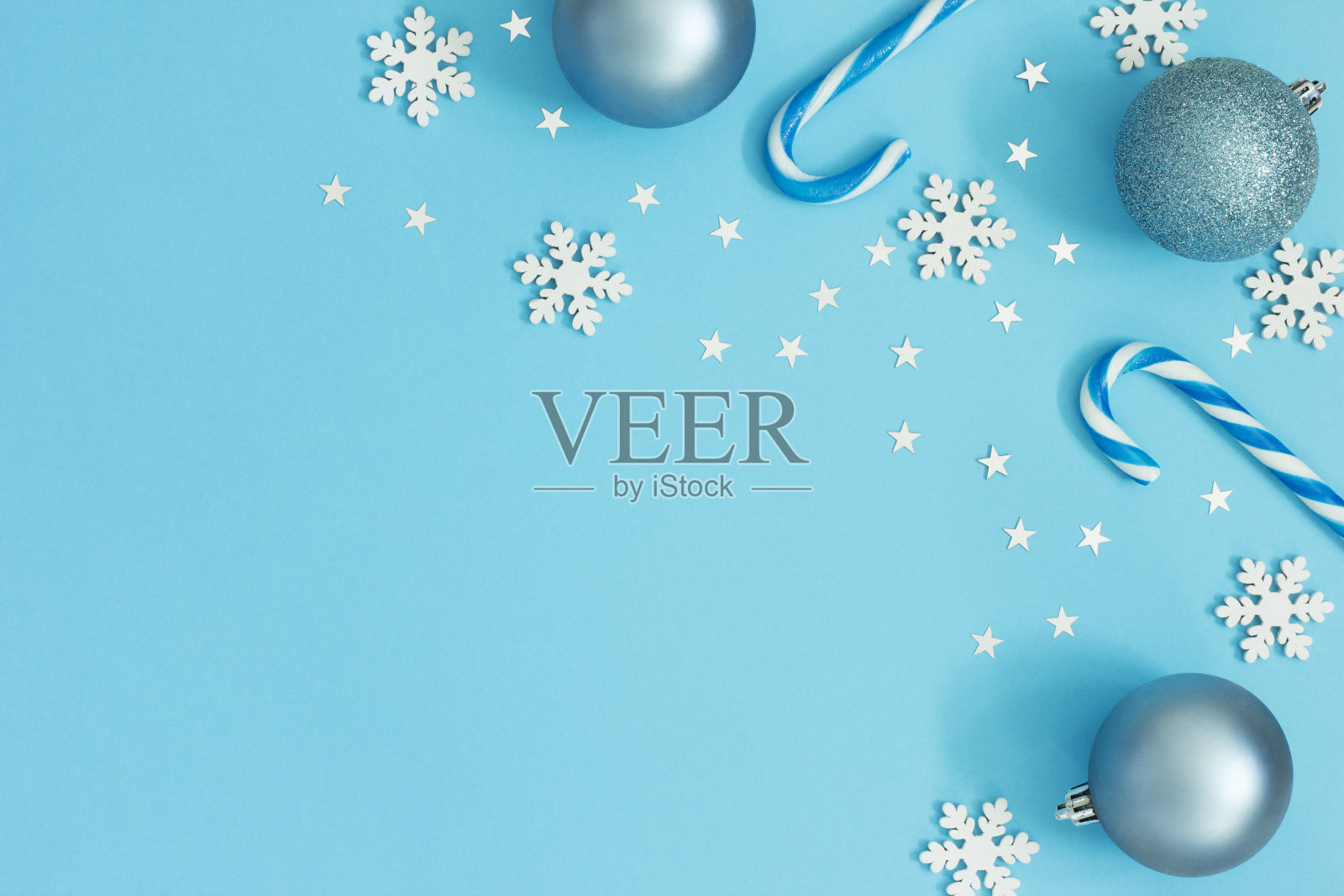 蓝色的圣诞背景照片摄影图片