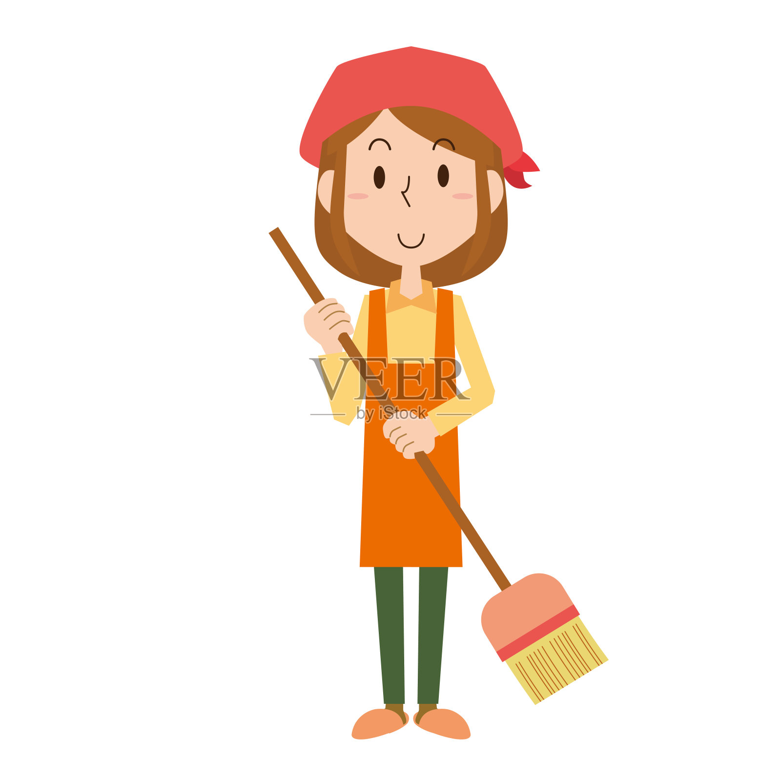 女人清洁插画图片素材