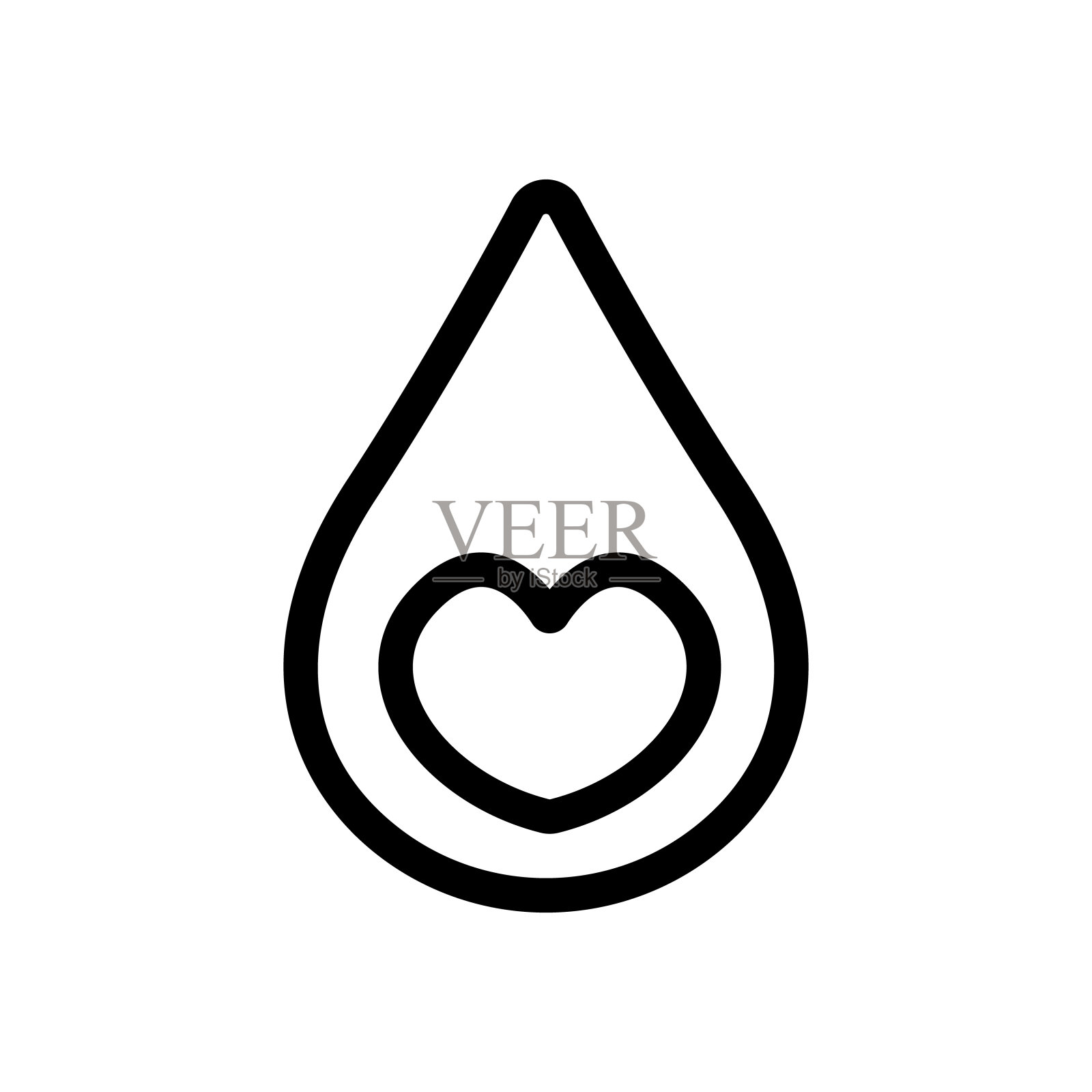 最喜欢的液体图标矢量。孤立轮廓符号插图插画图片素材