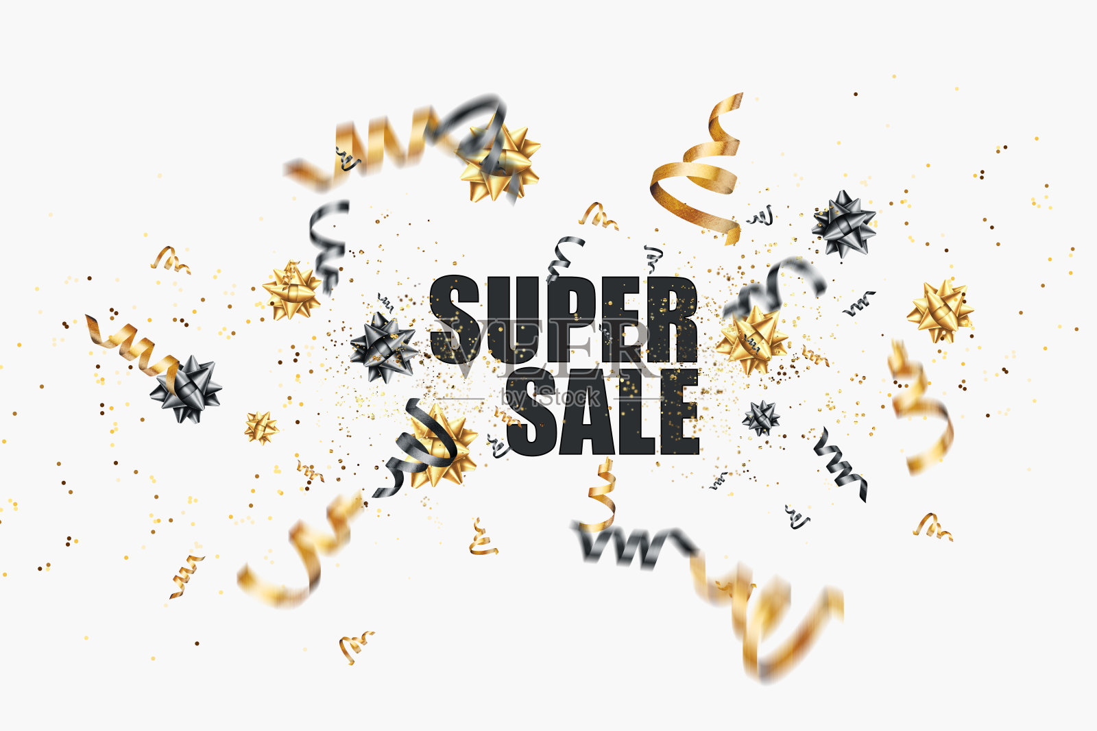 创意设计:2020年新年快乐,白色背景,超级销售。黑金的设计。宣传册设计模板、卡片、横幅。3D插图,3D渲染。本空间照片摄影图片